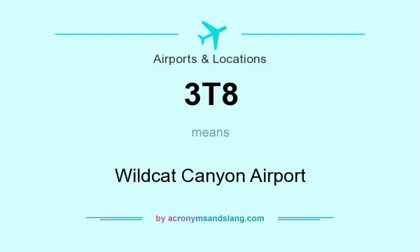 What does 3T8 mean? It stands for Wildcat Canyon Airport