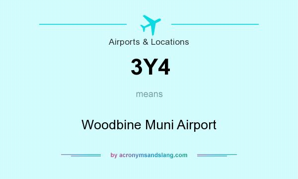 What does 3Y4 mean? It stands for Woodbine Muni Airport