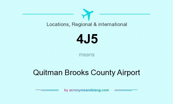 What does 4J5 mean? It stands for Quitman Brooks County Airport