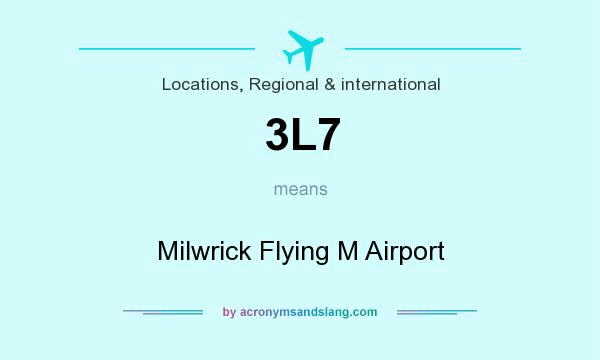 What does 3L7 mean? It stands for Milwrick Flying M Airport