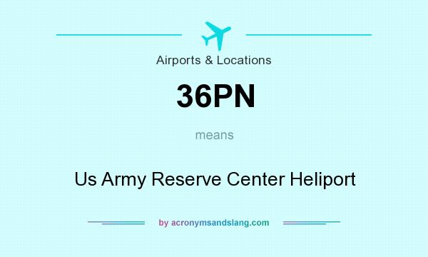 What does 36PN mean? It stands for Us Army Reserve Center Heliport