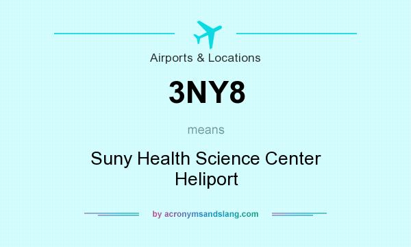 What does 3NY8 mean? It stands for Suny Health Science Center Heliport