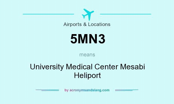 What does 5MN3 mean? It stands for University Medical Center Mesabi Heliport