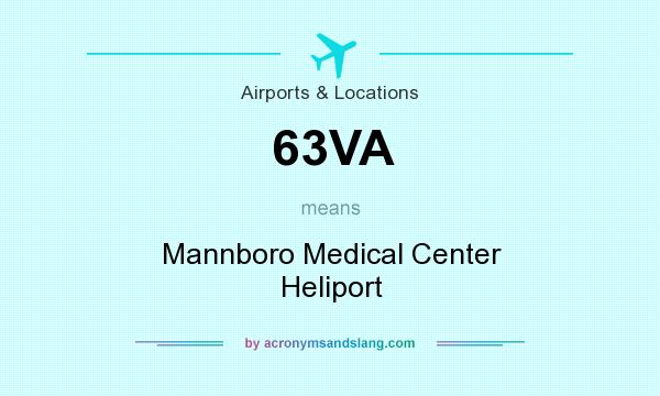 What does 63VA mean? It stands for Mannboro Medical Center Heliport