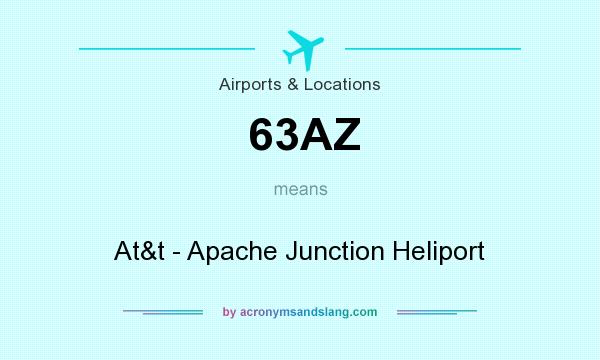 What does 63AZ mean? It stands for At&t - Apache Junction Heliport