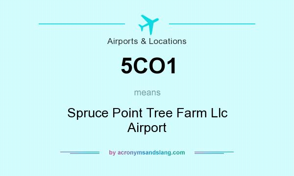 What does 5CO1 mean? It stands for Spruce Point Tree Farm Llc Airport