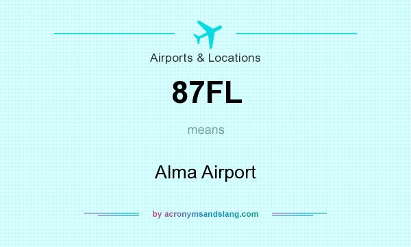 What does 87FL mean? It stands for Alma Airport