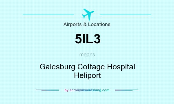 What does 5IL3 mean? It stands for Galesburg Cottage Hospital Heliport