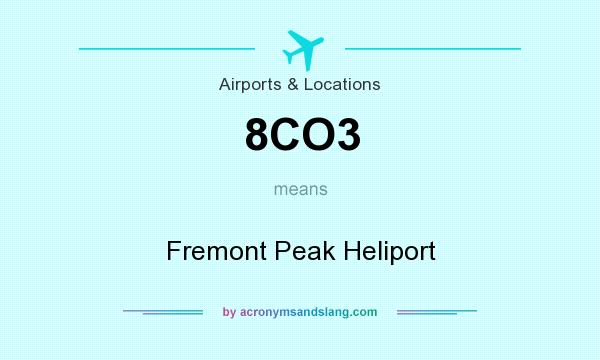 What does 8CO3 mean? It stands for Fremont Peak Heliport