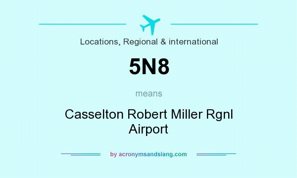 What does 5N8 mean? It stands for Casselton Robert Miller Rgnl Airport