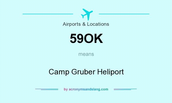 What does 59OK mean? It stands for Camp Gruber Heliport