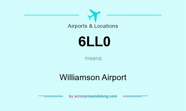 What does 6LL0 mean? It stands for Williamson Airport