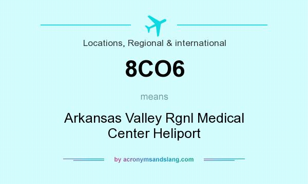 What does 8CO6 mean? It stands for Arkansas Valley Rgnl Medical Center Heliport