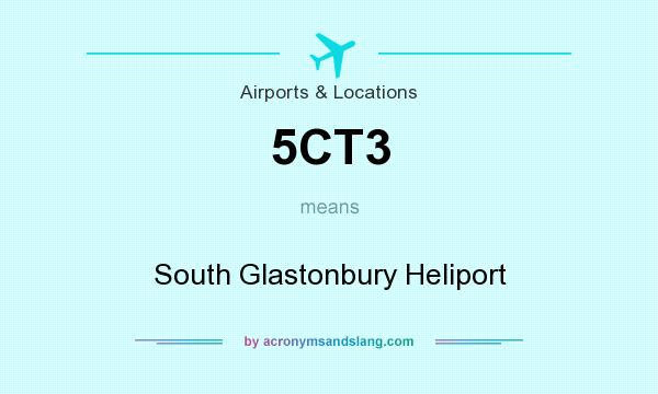 What does 5CT3 mean? It stands for South Glastonbury Heliport