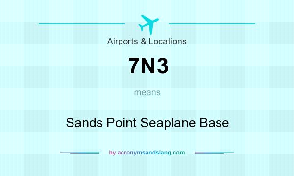 What does 7N3 mean? It stands for Sands Point Seaplane Base