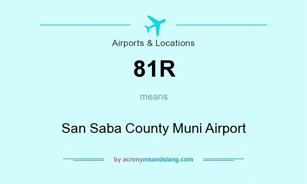 What does 81R mean? It stands for San Saba County Muni Airport