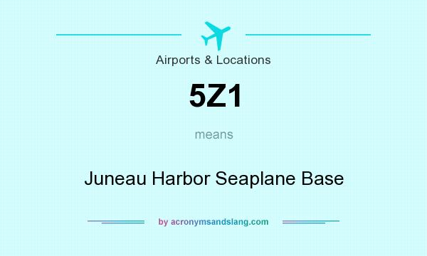 What does 5Z1 mean? It stands for Juneau Harbor Seaplane Base