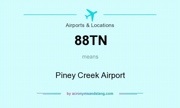 What does 88TN mean? It stands for Piney Creek Airport