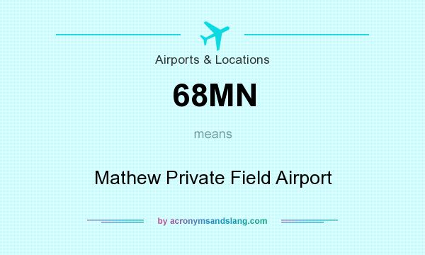 What does 68MN mean? It stands for Mathew Private Field Airport