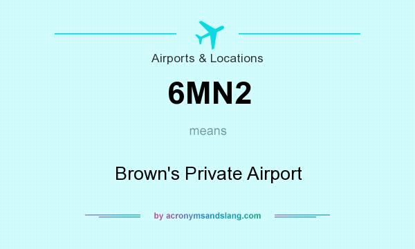 What does 6MN2 mean? It stands for Brown`s Private Airport
