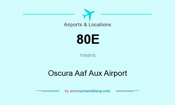 What does 80E mean? It stands for Oscura Aaf Aux Airport