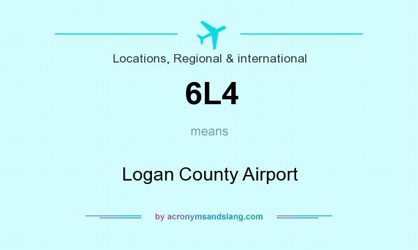 What does 6L4 mean? It stands for Logan County Airport