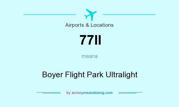 What does 77II mean? It stands for Boyer Flight Park Ultralight