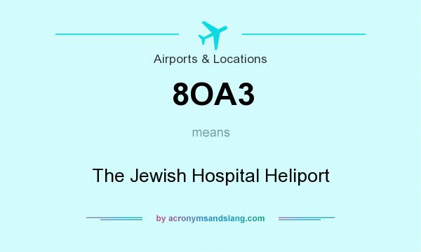 What does 8OA3 mean? It stands for The Jewish Hospital Heliport