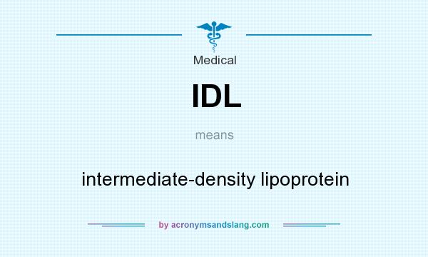 What does IDL mean? It stands for intermediate-density lipoprotein