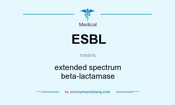 What does ESBL mean? It stands for extended spectrum beta-lactamase