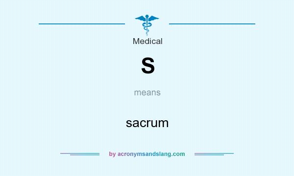 What does S mean? It stands for sacrum