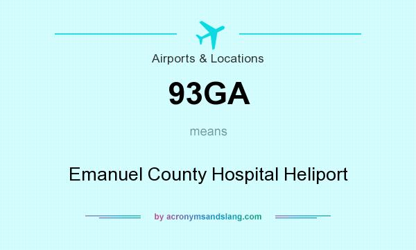 What does 93GA mean? It stands for Emanuel County Hospital Heliport