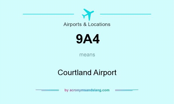 What does 9A4 mean? It stands for Courtland Airport