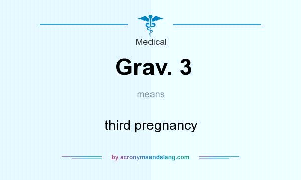 What does Grav. 3 mean? It stands for third pregnancy
