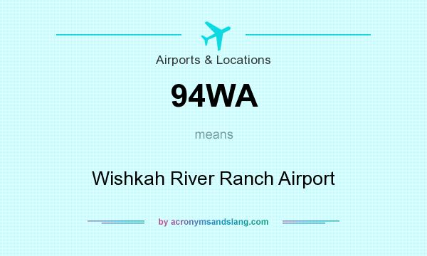 What does 94WA mean? It stands for Wishkah River Ranch Airport