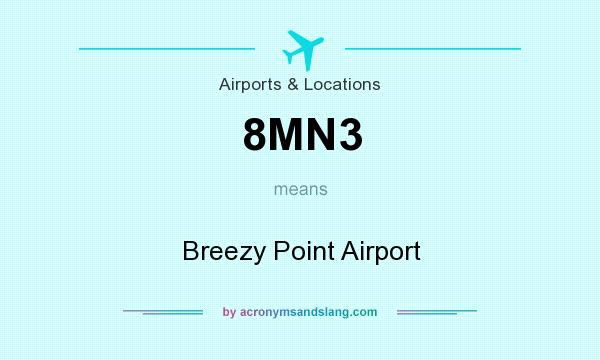 What does 8MN3 mean? It stands for Breezy Point Airport