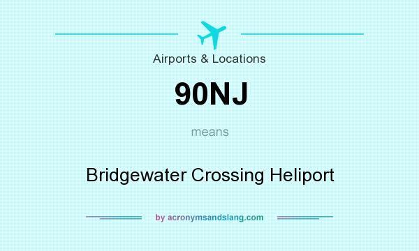 What does 90NJ mean? It stands for Bridgewater Crossing Heliport