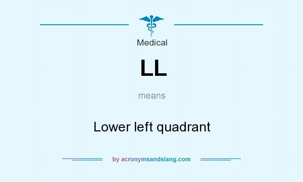 What does LL mean? It stands for Lower left quadrant