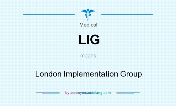 What does LIG mean? It stands for London Implementation Group
