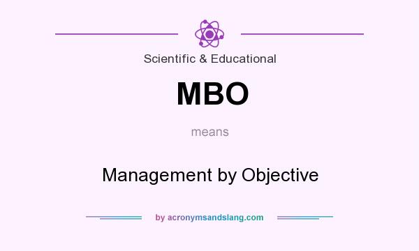 What does MBO mean? It stands for Management by Objective