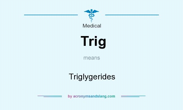 What does Trig mean? It stands for Triglygerides