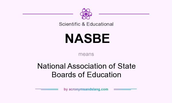 What does NASBE mean? It stands for National Association of State Boards of Education