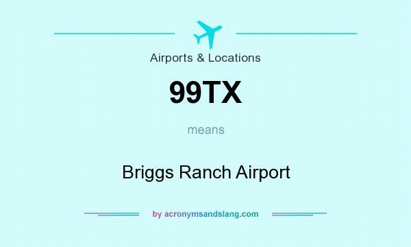 What does 99TX mean? It stands for Briggs Ranch Airport