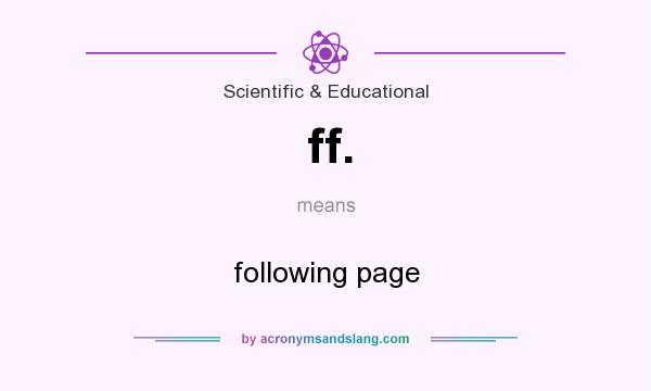 What Does The Abbreviation Ff Mean