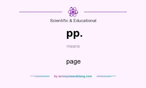 What does pp. mean? It stands for page