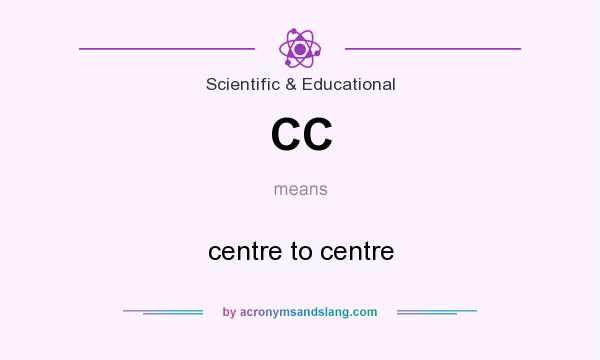 What does CC mean? It stands for centre to centre