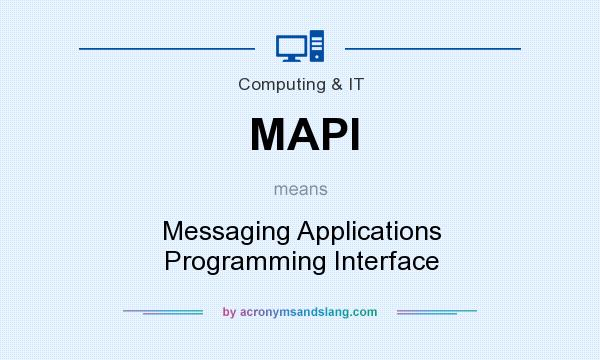 What does MAPI mean? It stands for Messaging Applications Programming Interface