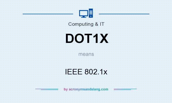 What does DOT1X mean? It stands for IEEE 802.1x