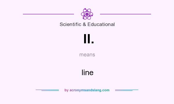 What does ll. mean? It stands for line