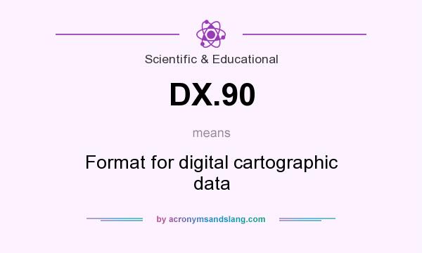 What does DX.90 mean? It stands for Format for digital cartographic data